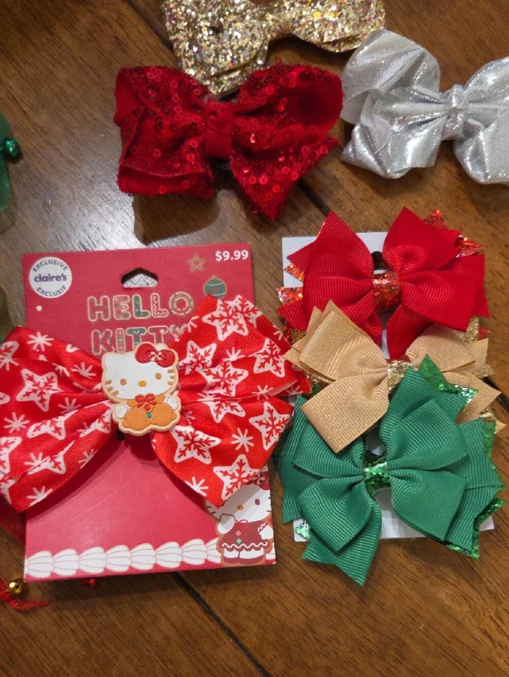 Holiday Red Bow Hair Clip - Kids Accessories Bundle Of Bows